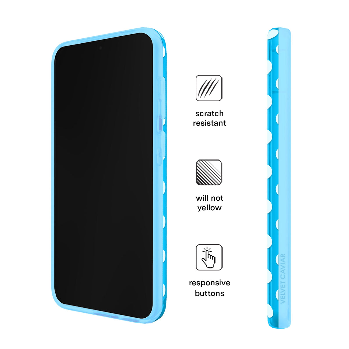Aquamarine Polka Dot Samsung Case