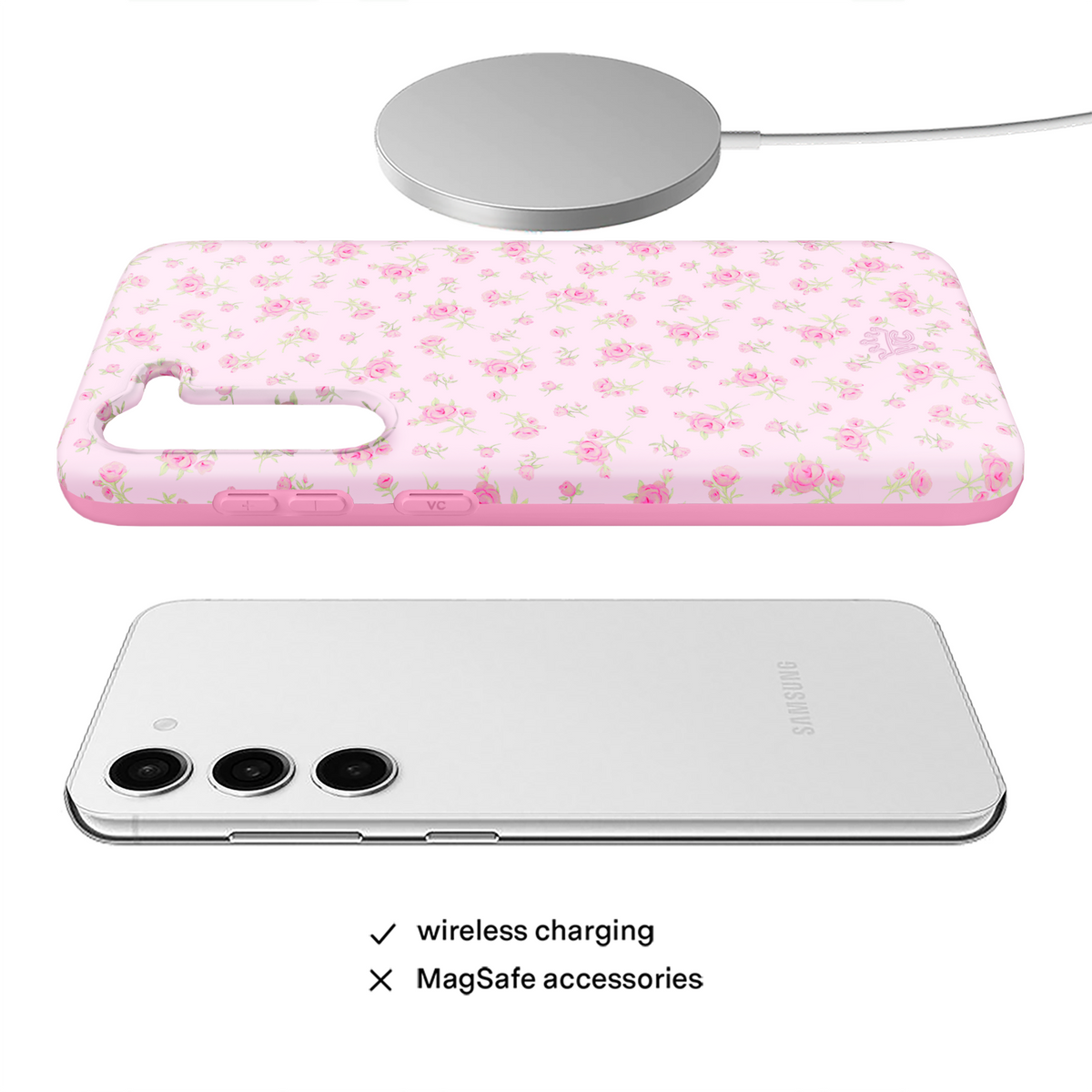Dainty Pink Floral Samsung Case