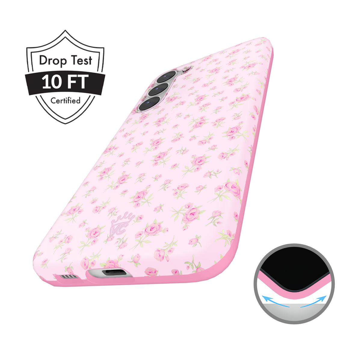 Dainty Pink Floral Samsung Case