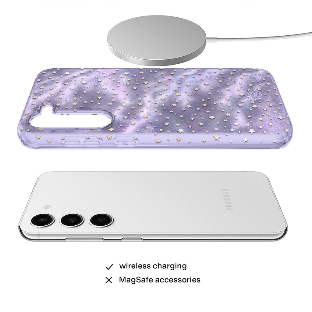 Lilac Celestial Stars Samsung Case