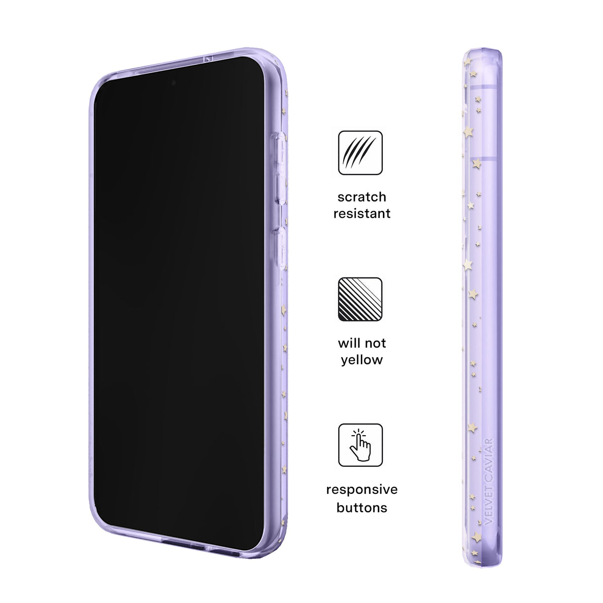 Lilac Celestial Stars Samsung Case