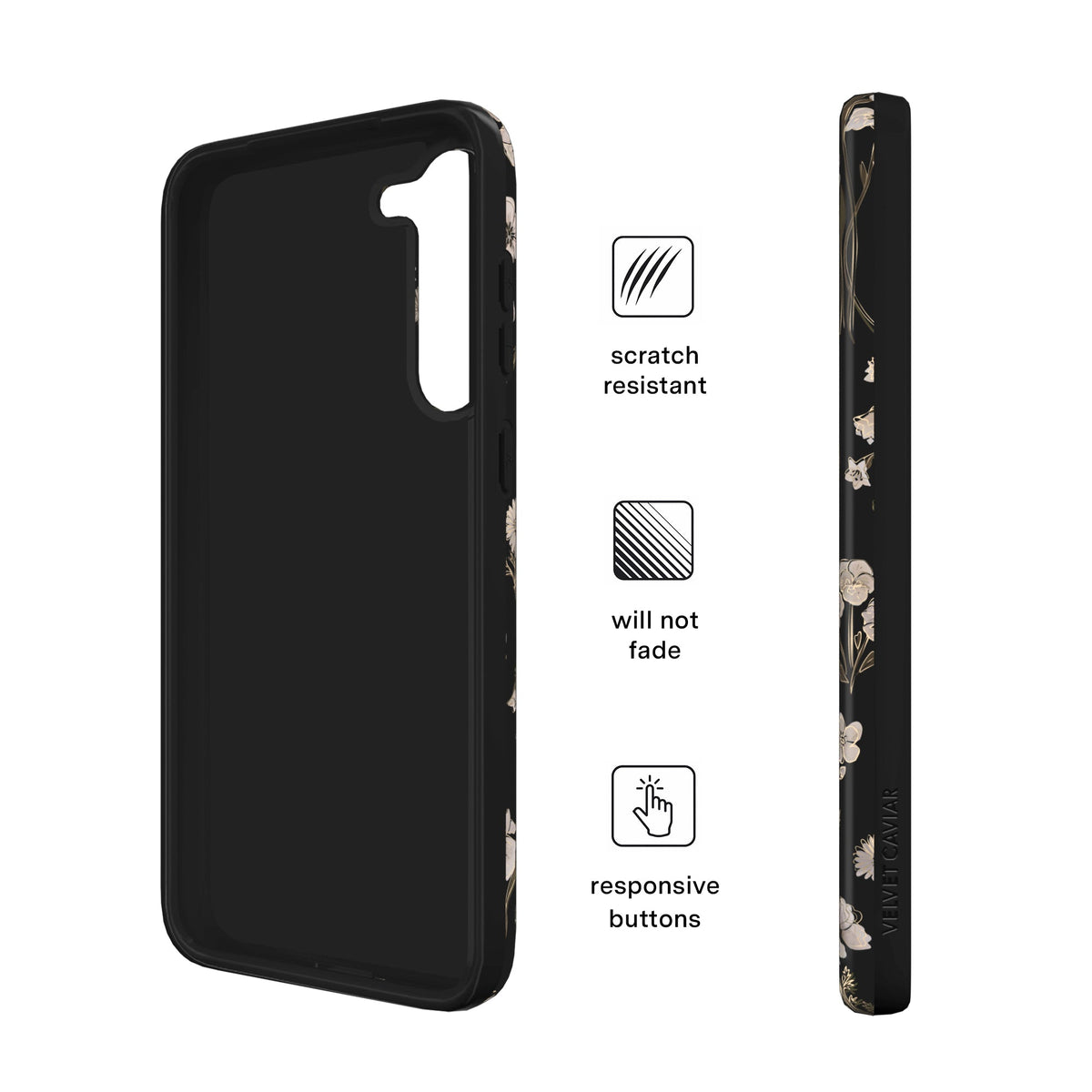 Nightbloom Gold Chrome Floral Samsung Case