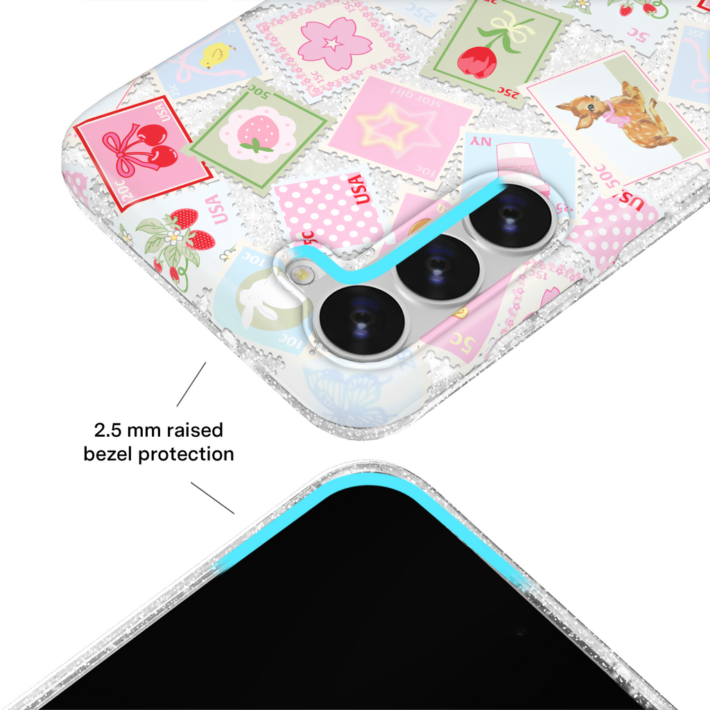 Spring Whimsy Stamps Glitter Samsung Case