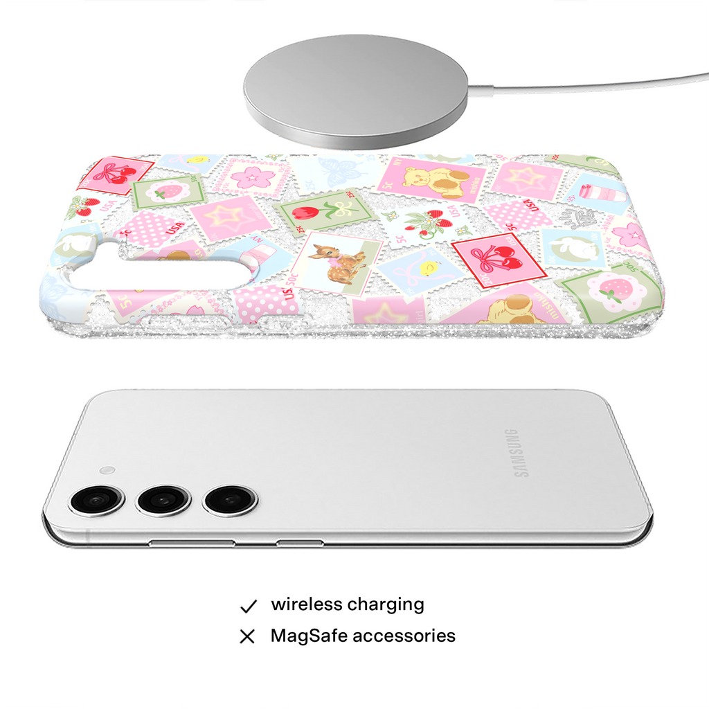 Spring Whimsy Stamps Glitter Samsung Case