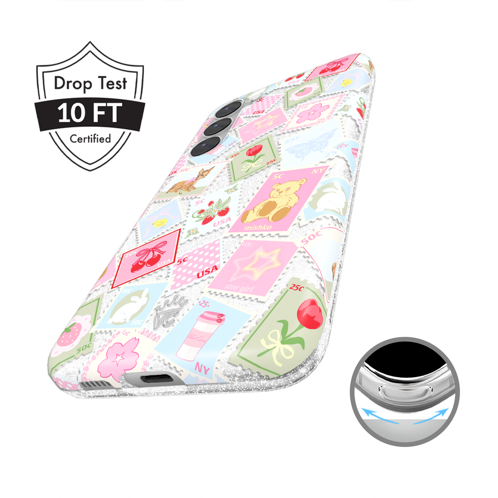 Spring Whimsy Stamps Glitter Samsung Case