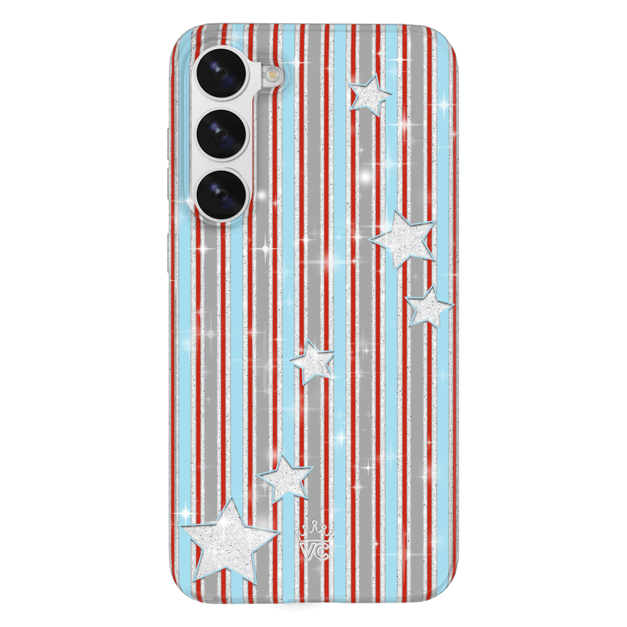 Stars & Stripes Glitter Samsung Case