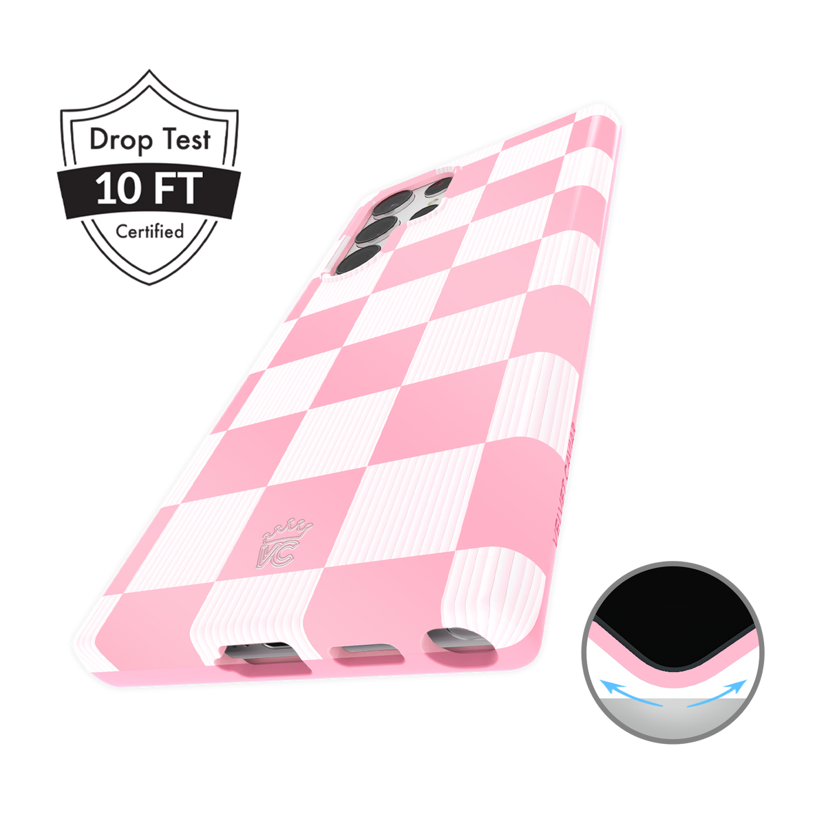 Pink Vibe Checkered Samsung Case