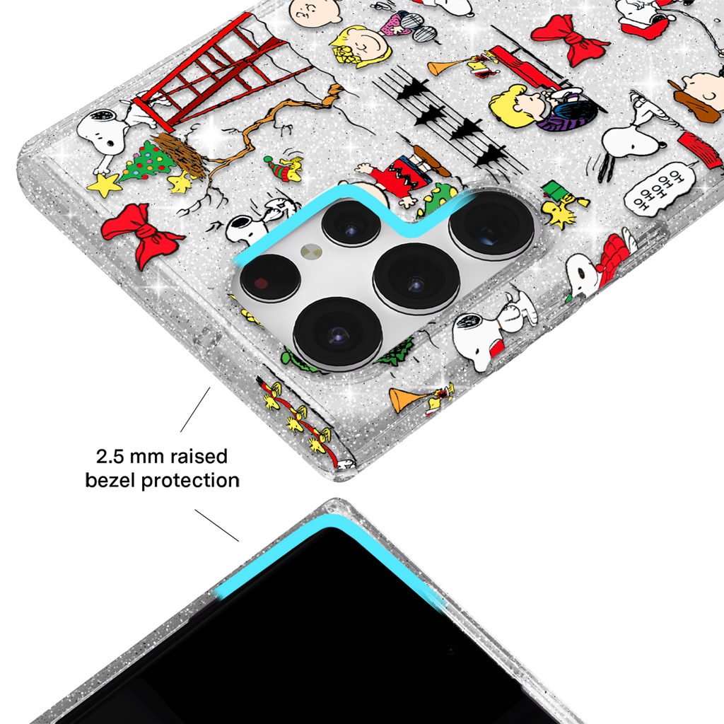 Snoopy Christmas Glitter Samsung Case
