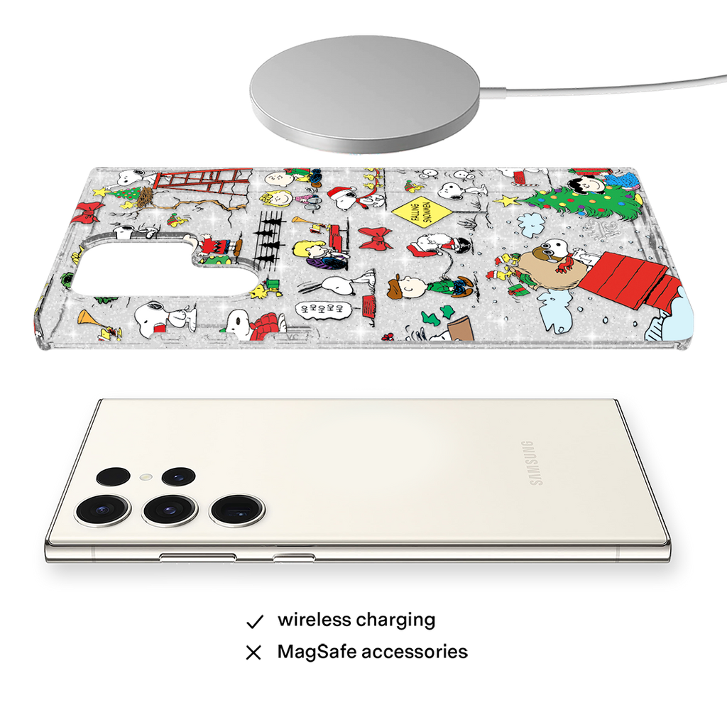 Snoopy Christmas Glitter Samsung Case