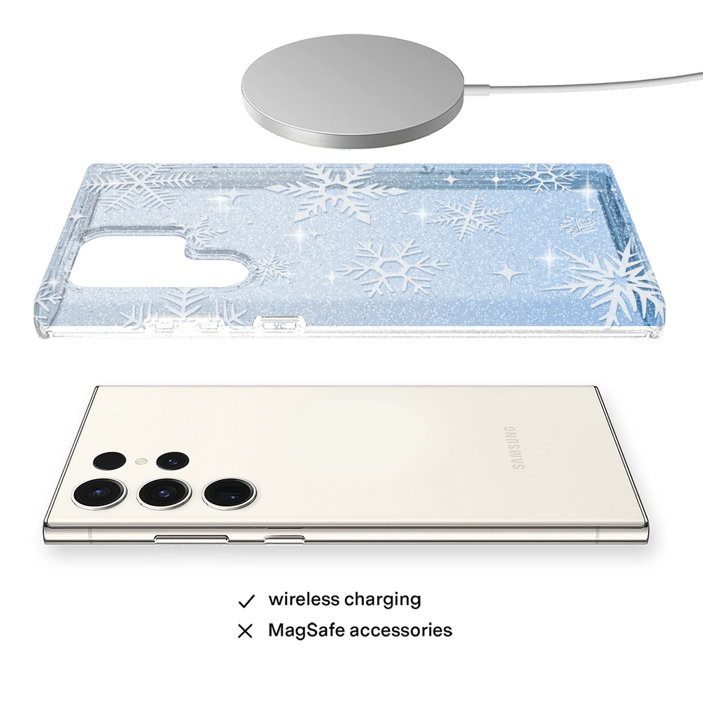 Snow Angel Glitter Samsung Case