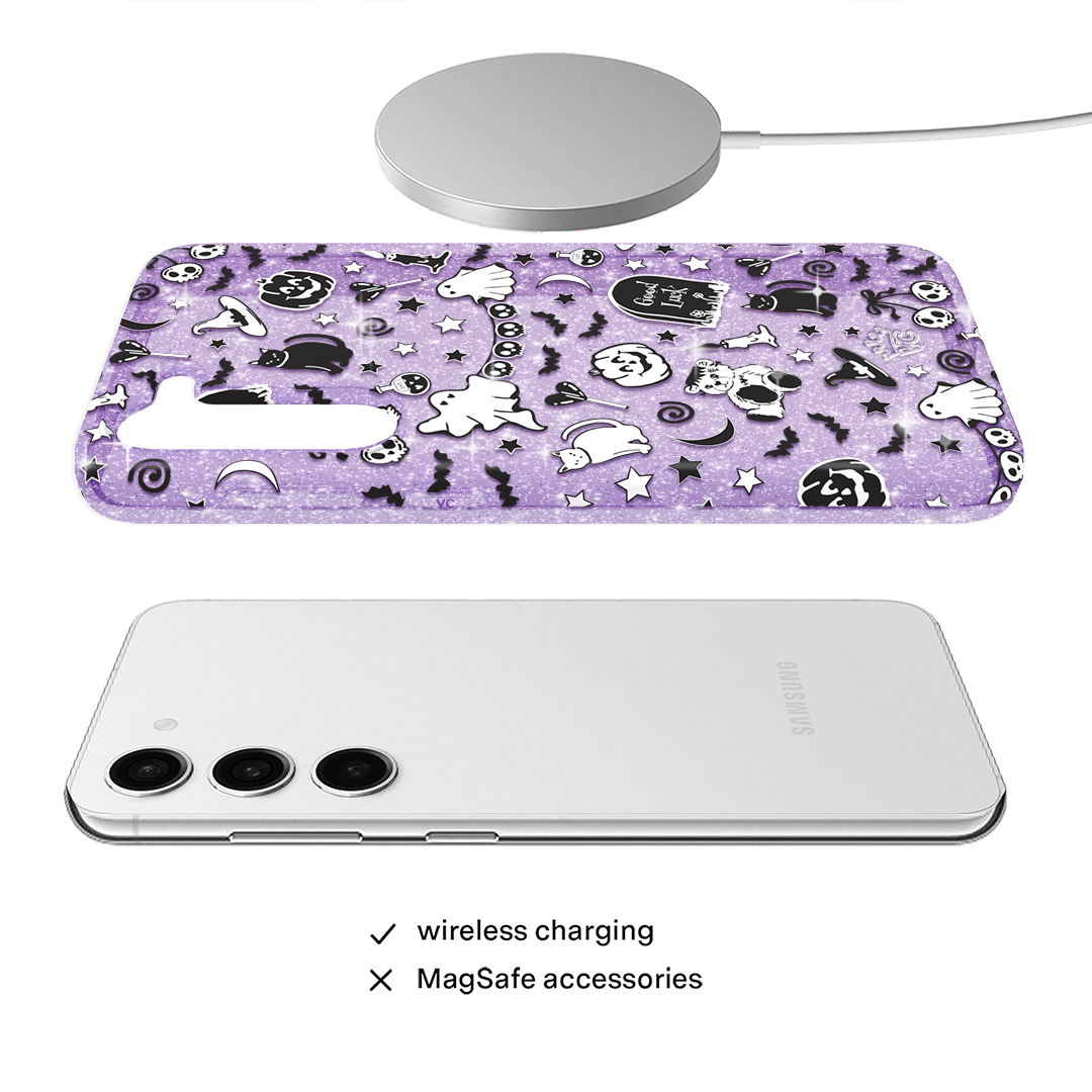 Witchy Lilac Glitter Samsung Case
