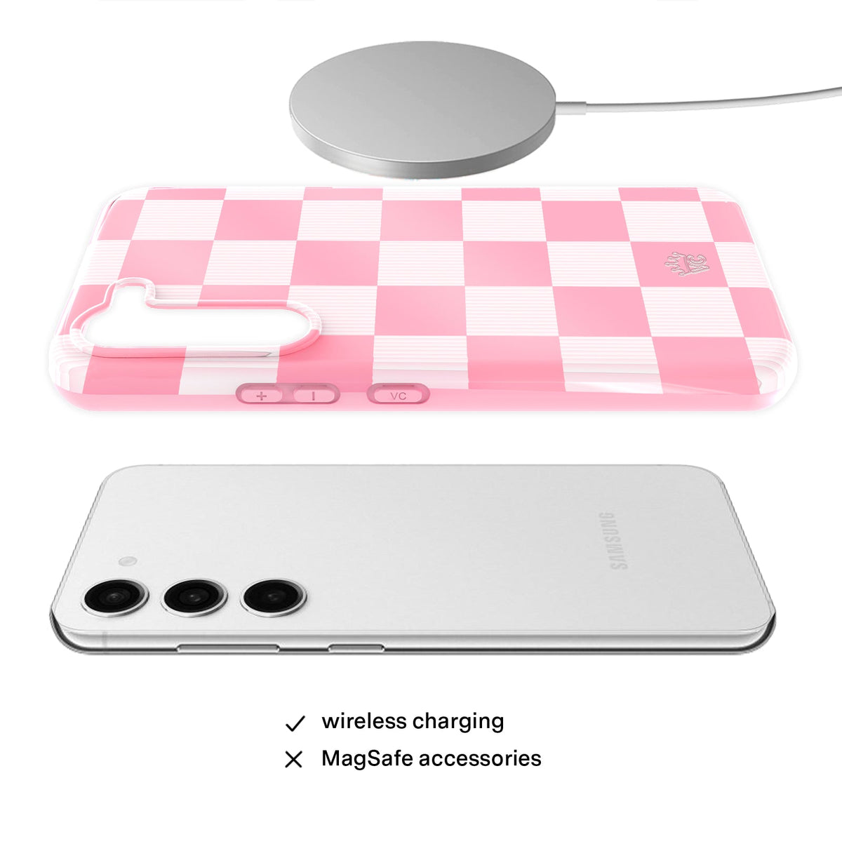 Pink Vibe Checkered Samsung Case