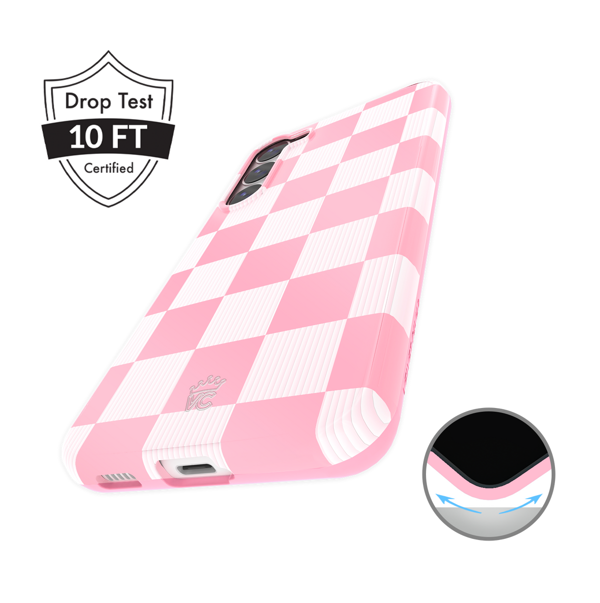 Pink Vibe Checkered Samsung Case