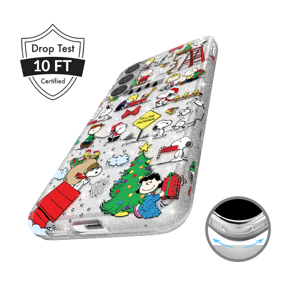 Snoopy Christmas Glitter Samsung Case