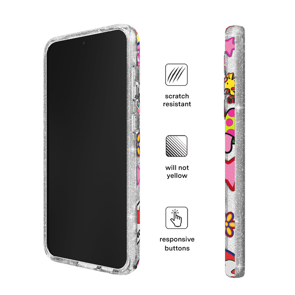 Snoopy Patchwork Glitter Samsung Case
