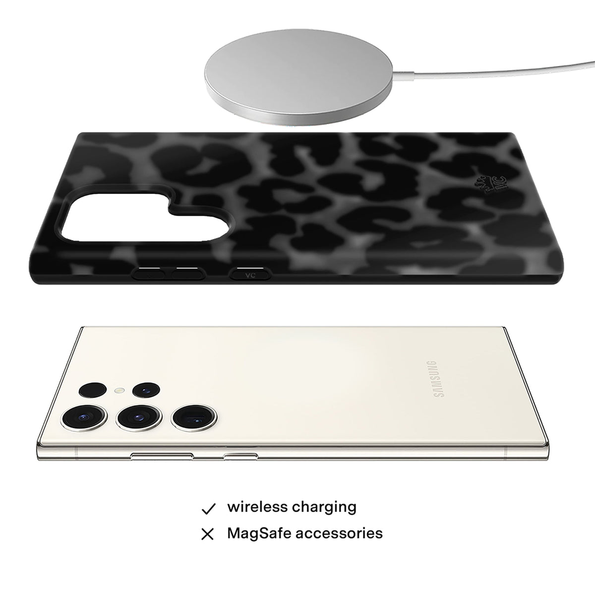 It Girl Black Leopard Samsung Case