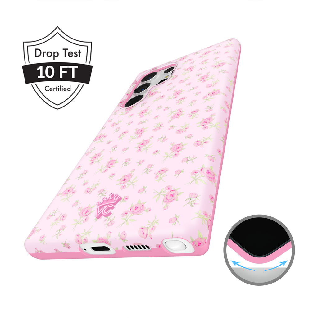 Dainty Pink Floral Samsung Case