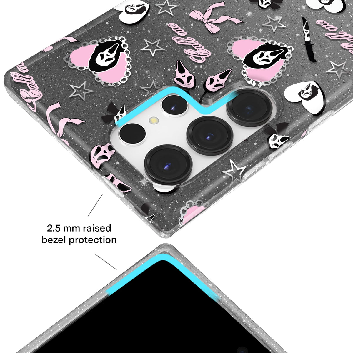 Ghost Face Goth Glitter Samsung Case