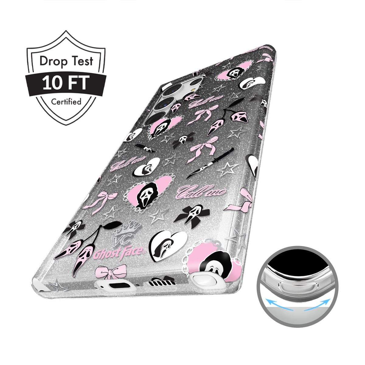 Ghost Face Goth Glitter Samsung Case
