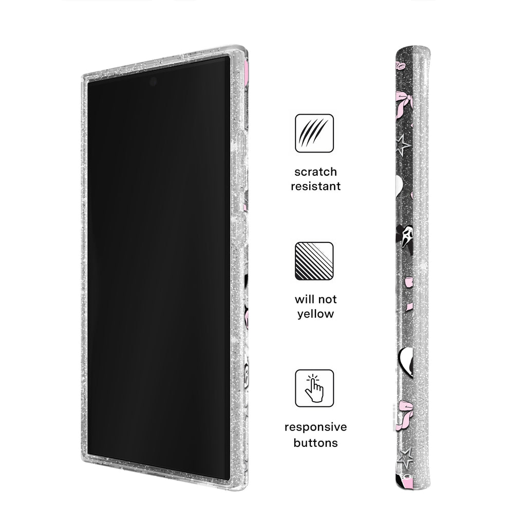 Ghost Face Goth Glitter Samsung Case