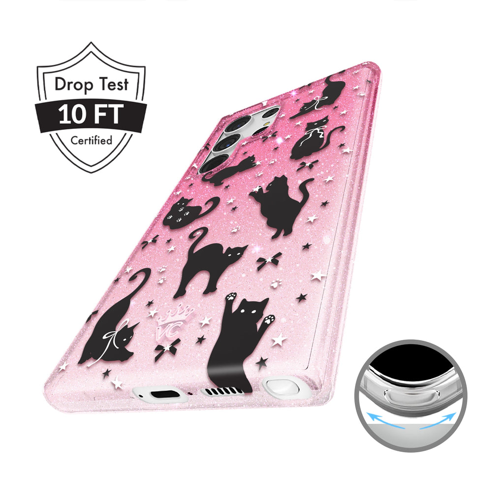 Lucky Kittens Glitter Samsung Case