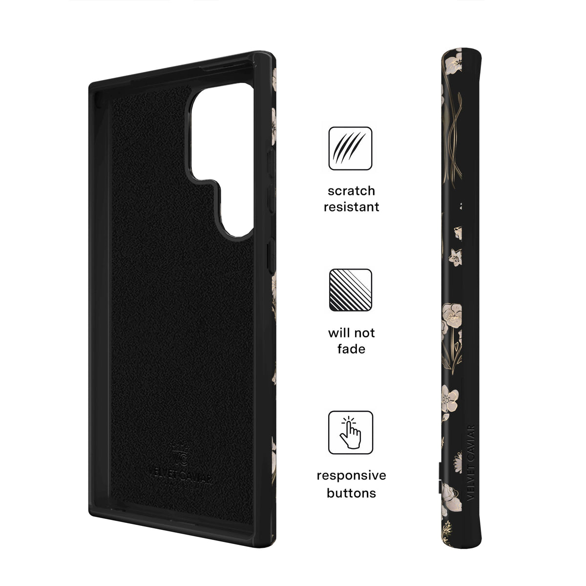 Nightbloom Gold Chrome Floral Samsung Case