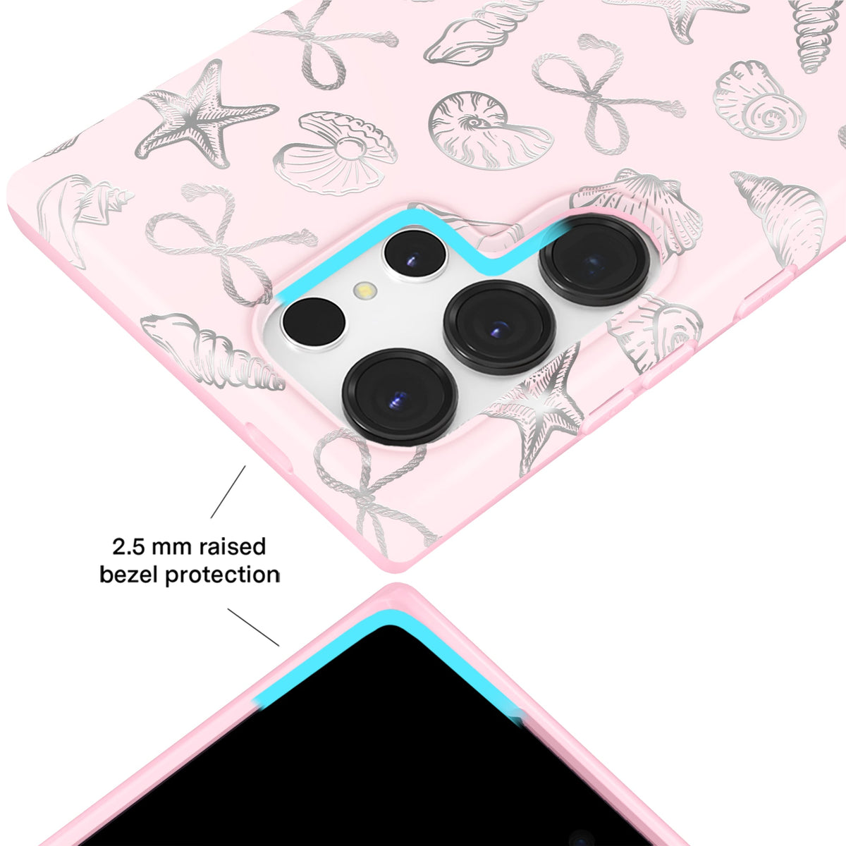 Pink Coastal Seashells Samsung Case