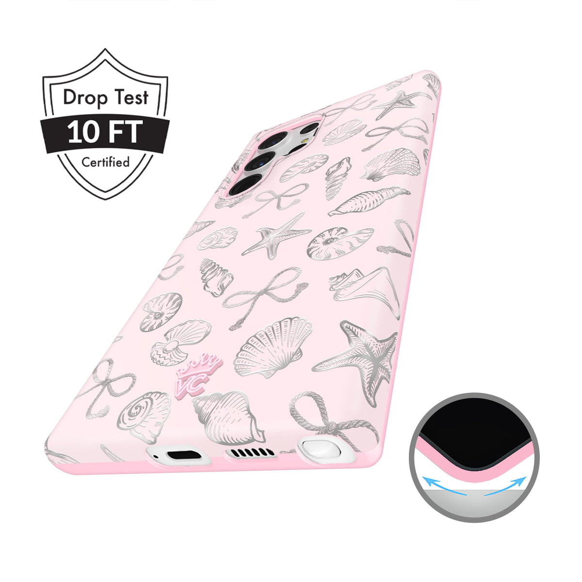 Pink Coastal Seashells Samsung Case