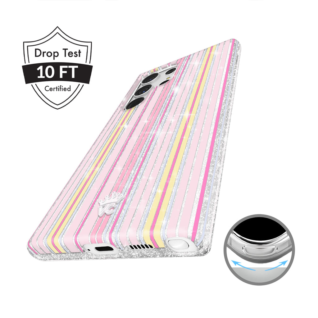 Sunkissed Stripes Glitter Samsung Case