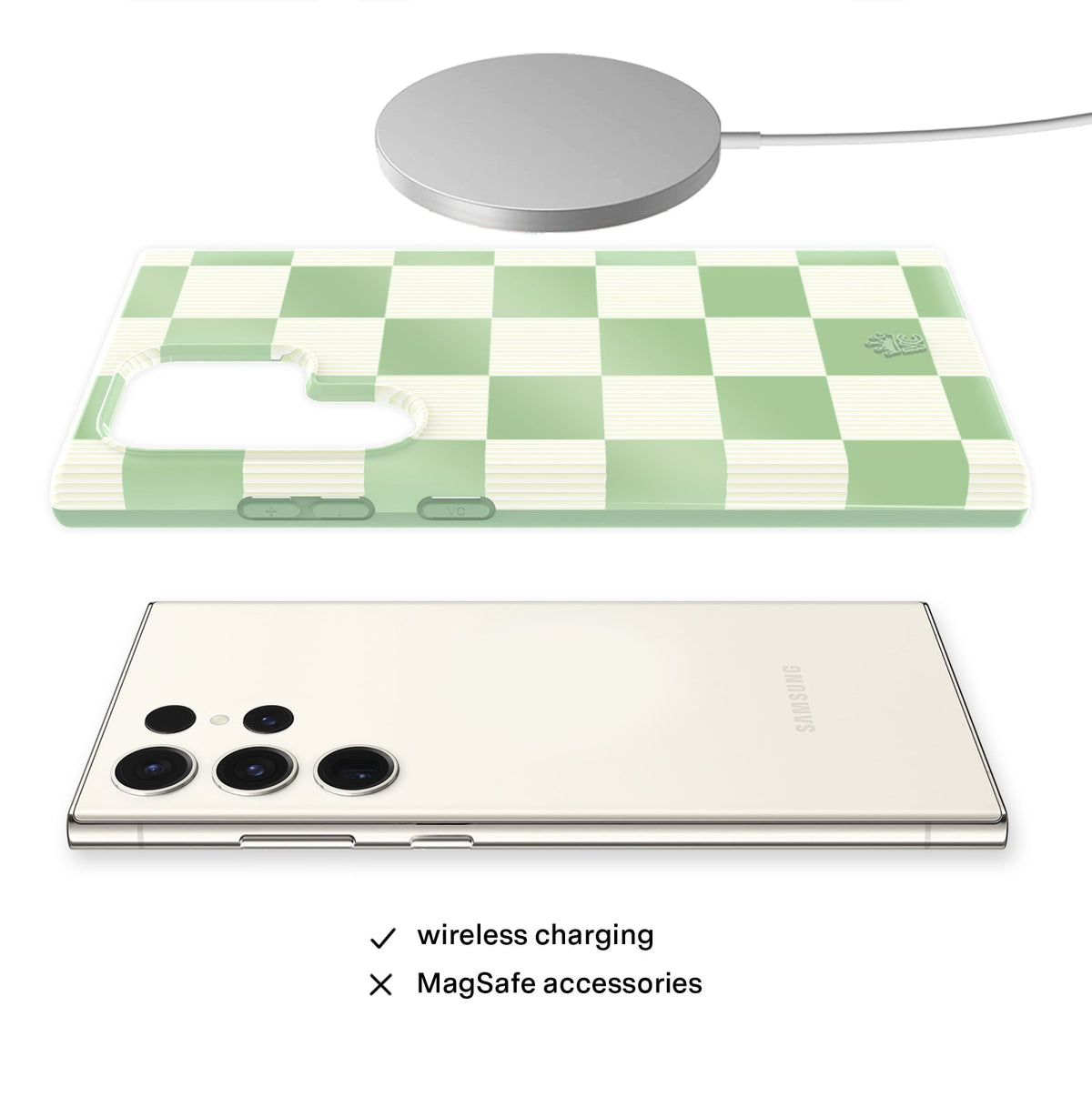 Pistachio Vibe Checkered Samsung Case