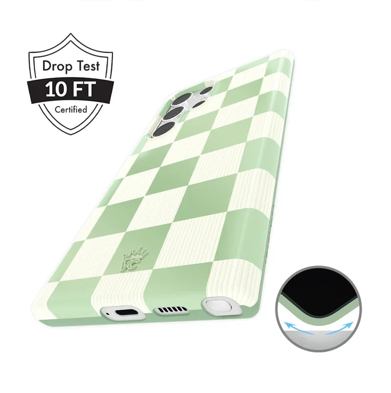 Pistachio Vibe Checkered Samsung Case