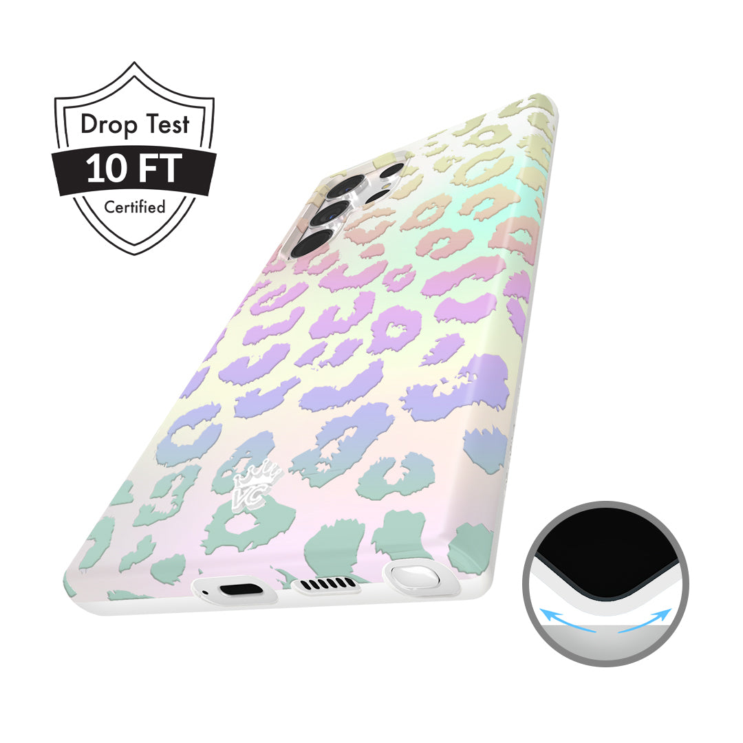 White Opal Leopard Samsung Case