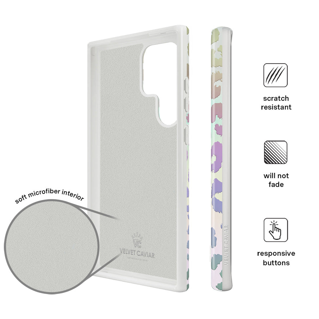 White Opal Leopard Samsung Case