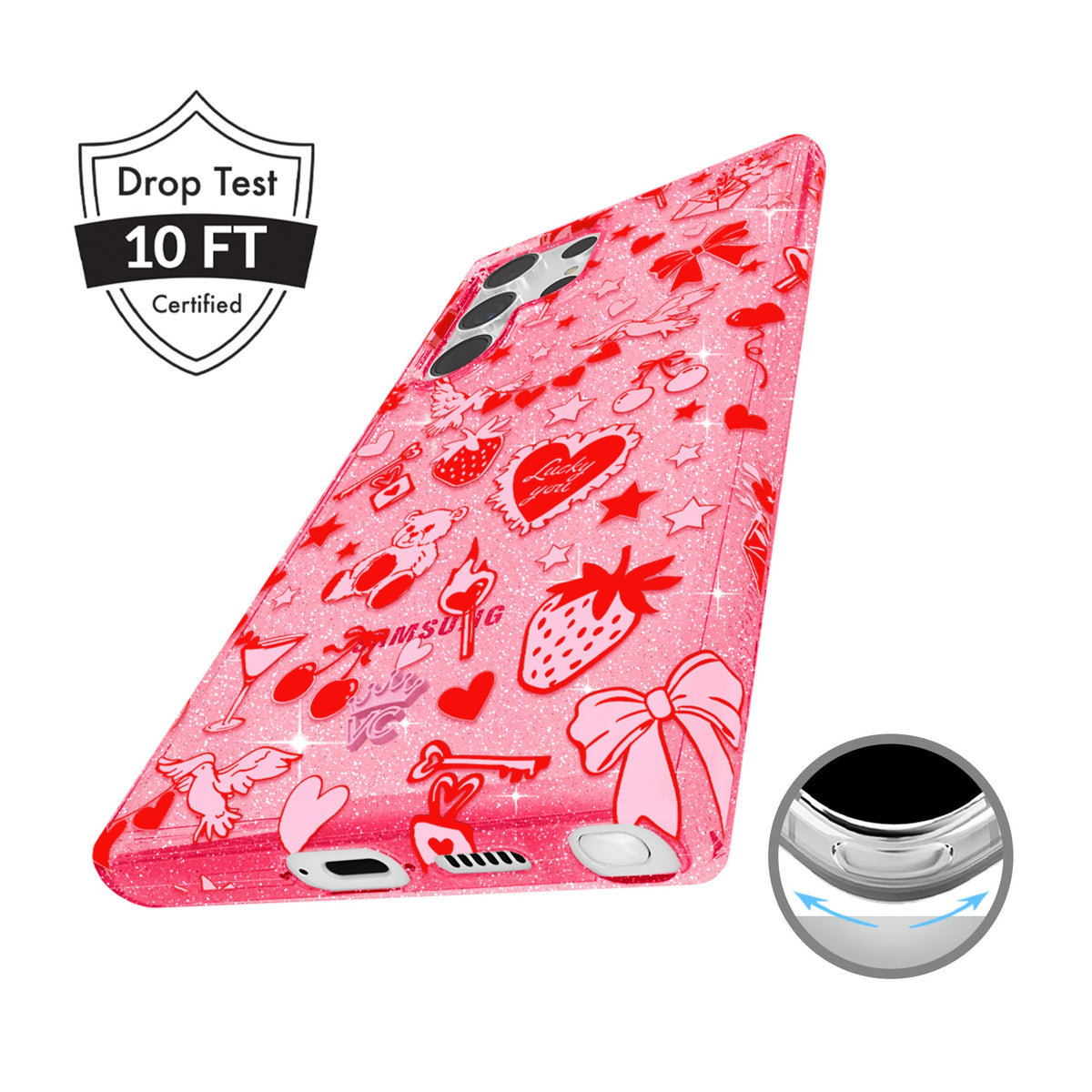 Be Mine Glitter Samsung Case