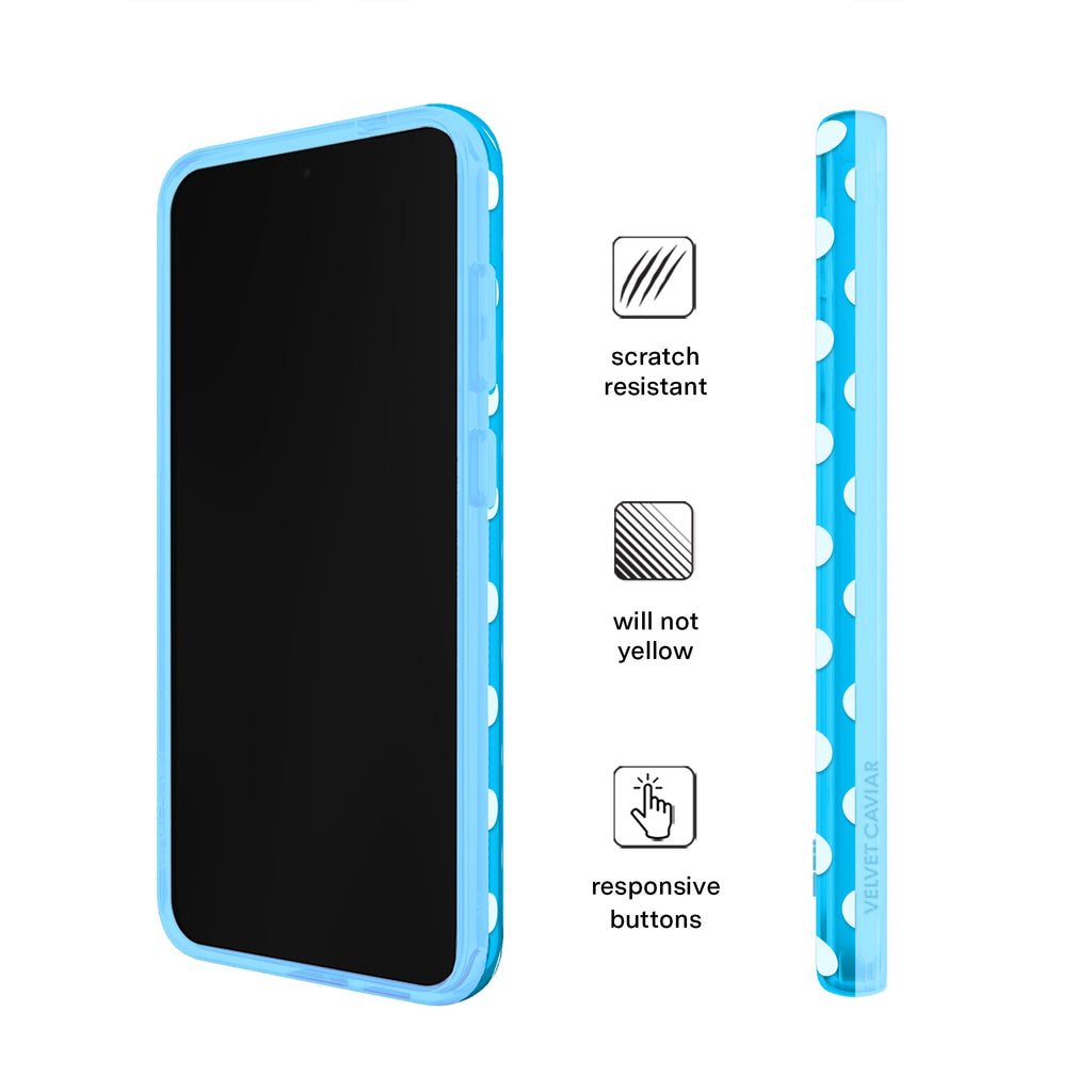 Aquamarine Polka Dot Samsung Case
