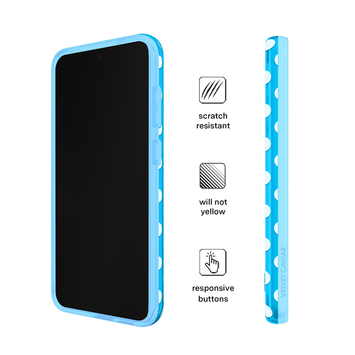 Aquamarine Polka Dot Samsung Case