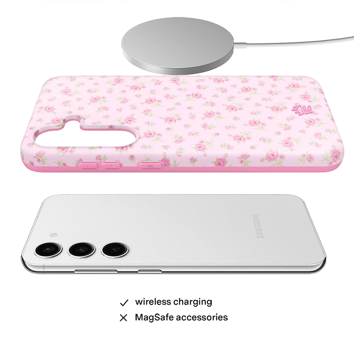 Dainty Pink Floral Samsung Case