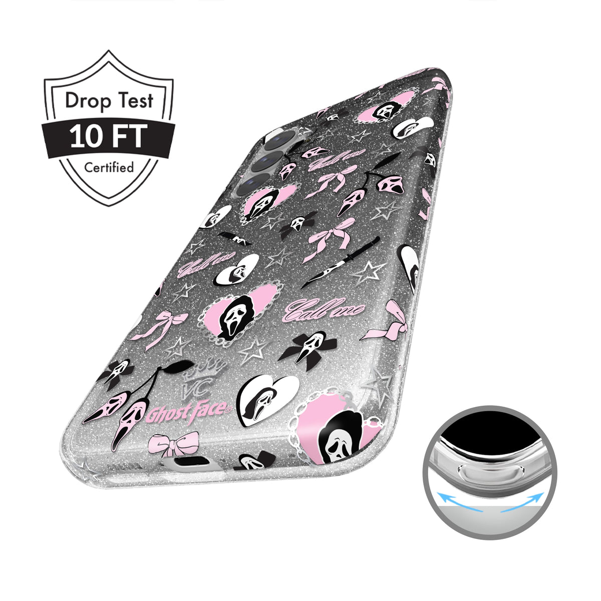 Ghost Face Goth Glitter Samsung Case