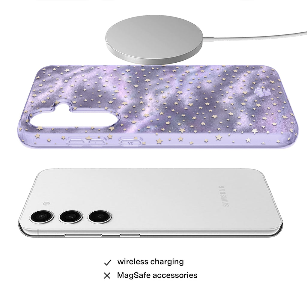 Lilac Celestial Stars Samsung Case