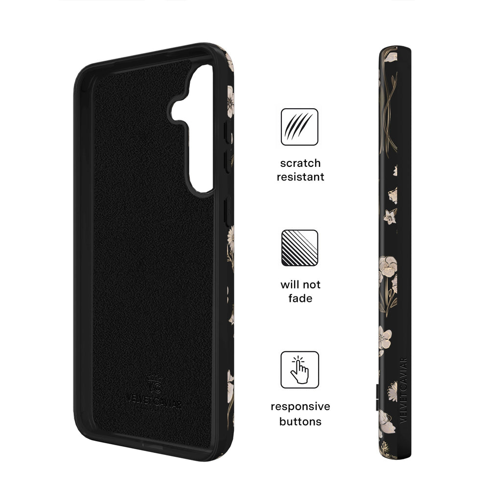 Nightbloom Gold Chrome Floral Samsung Case