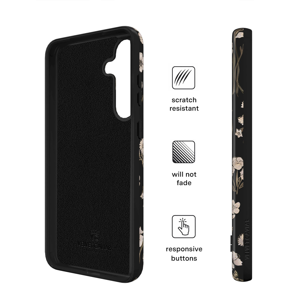 Nightbloom Gold Chrome Floral Samsung Case