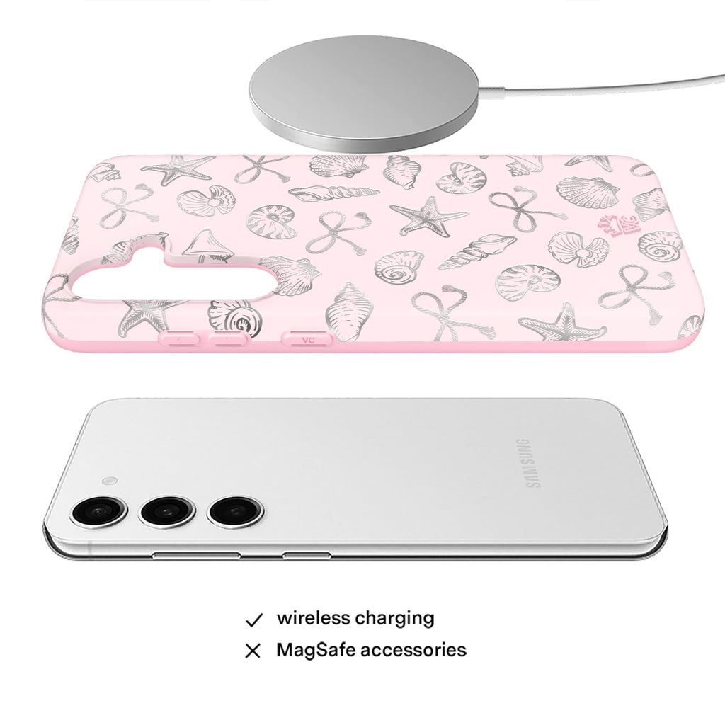 Pink Coastal Seashells Samsung Case