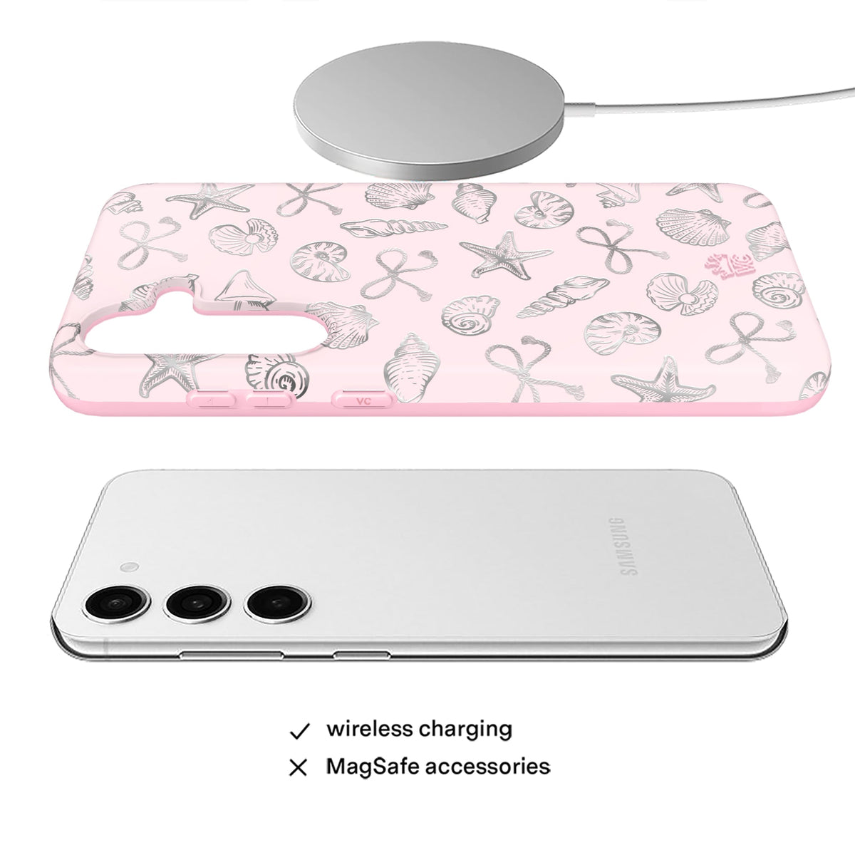 Pink Coastal Seashells Samsung Case