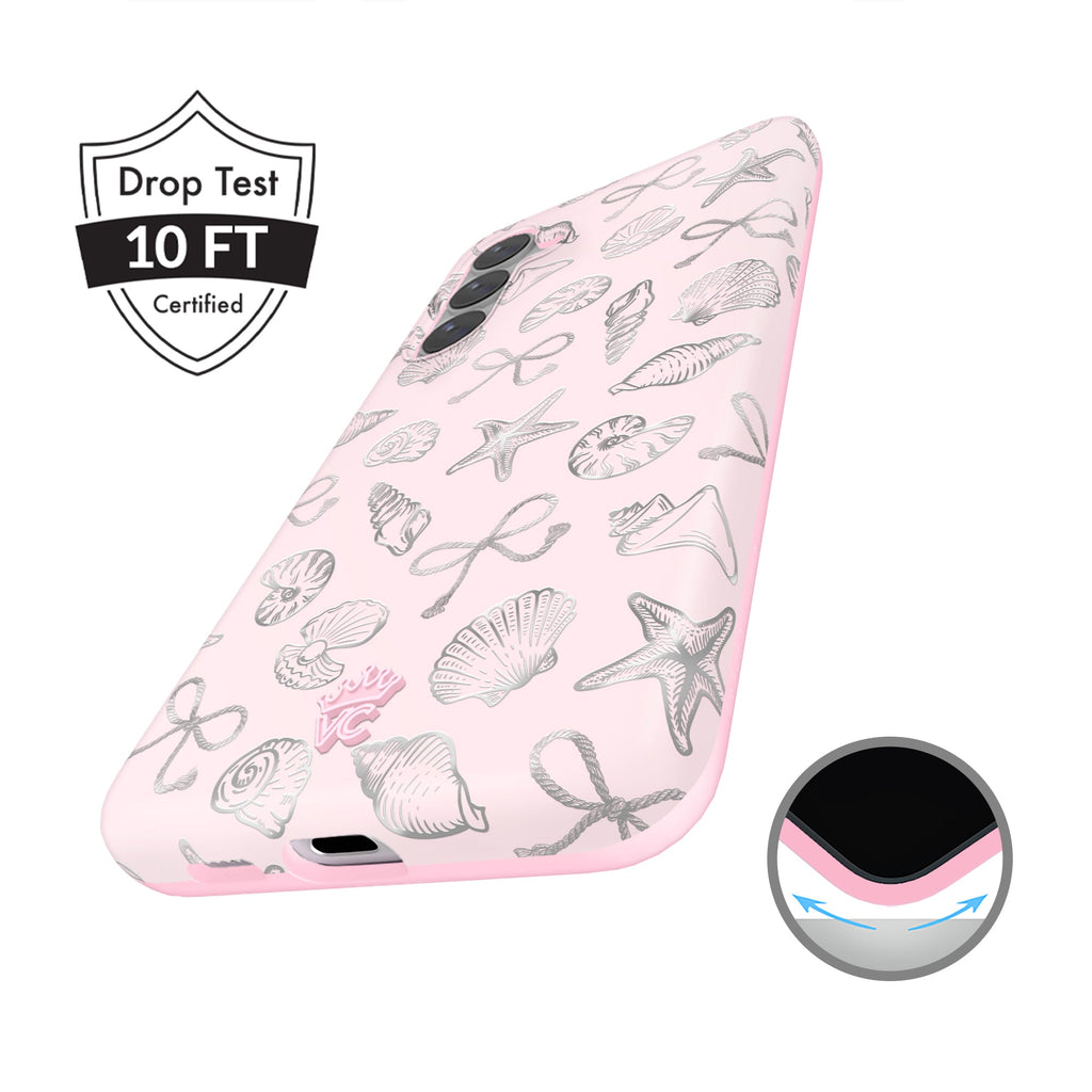 Pink Coastal Seashells Samsung Case