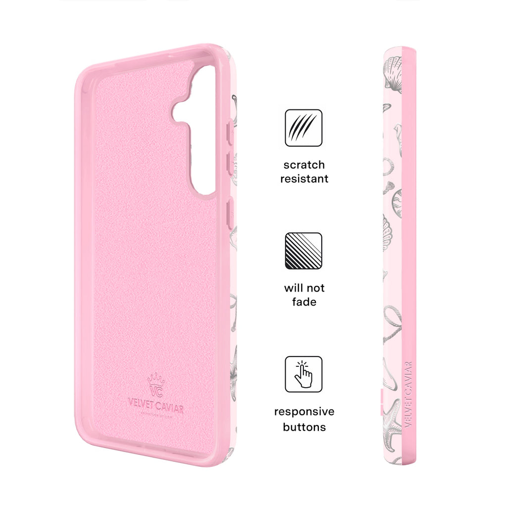 Pink Coastal Seashells Samsung Case