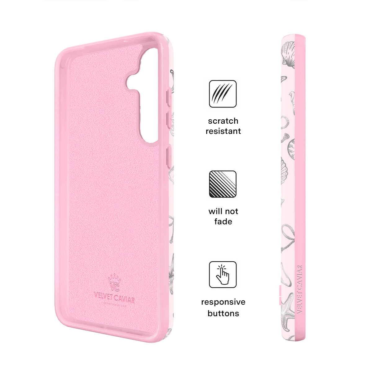 Pink Coastal Seashells Samsung Case