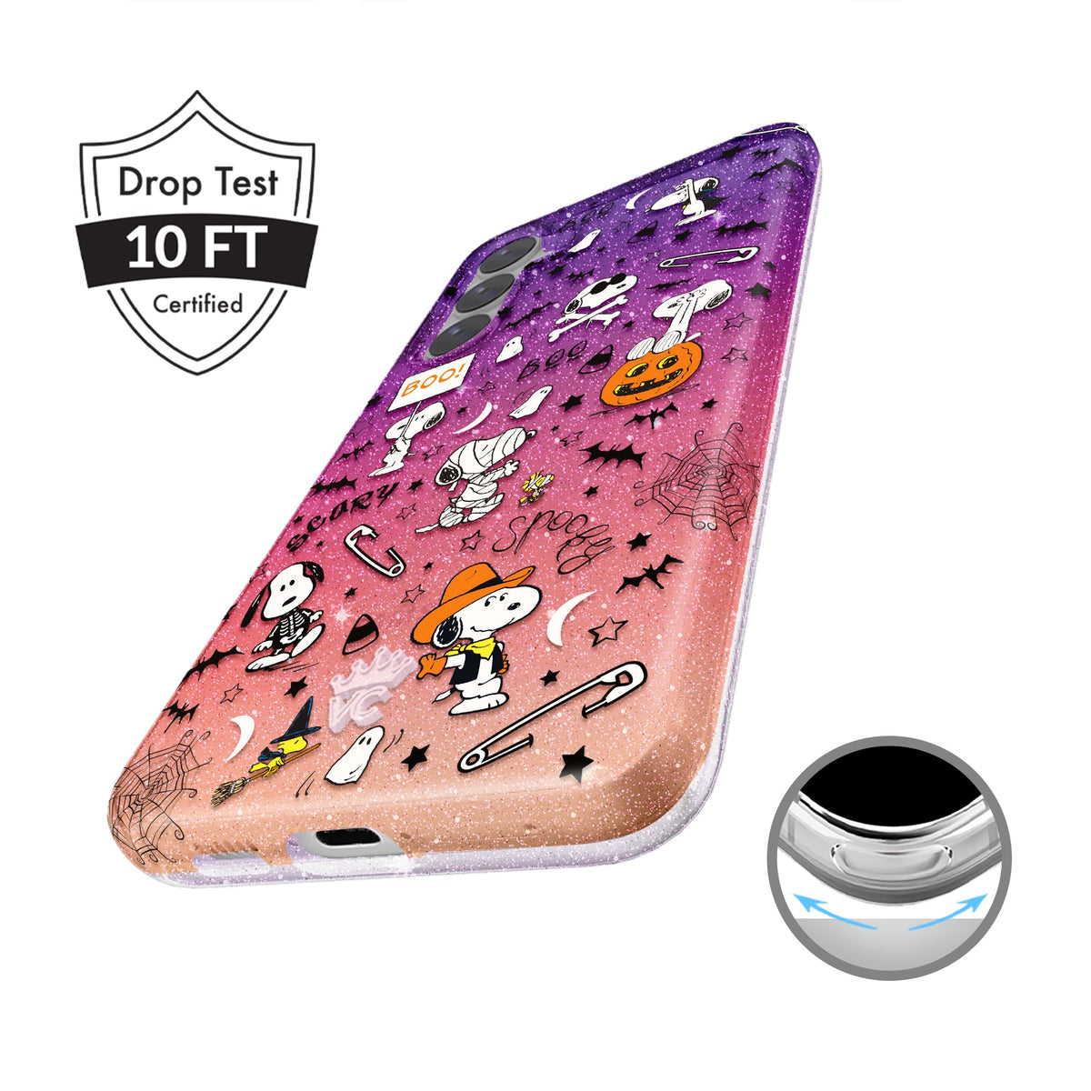 Snoopy Spooky Glitter Samsung Case