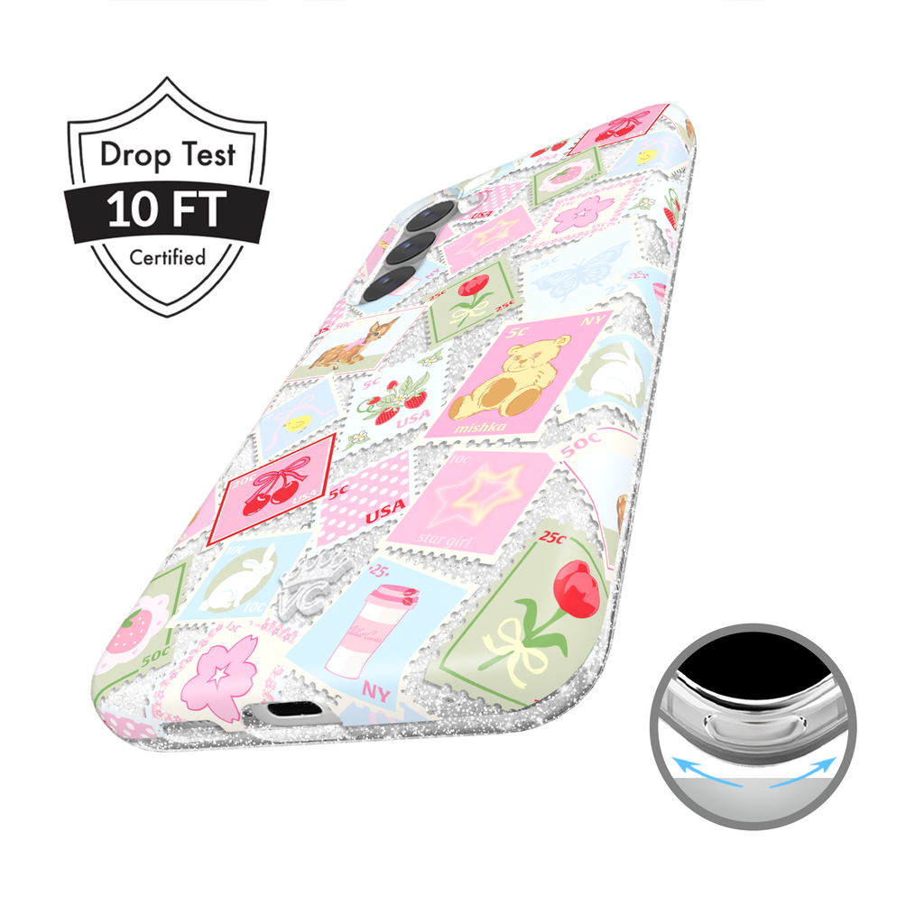 Spring Whimsy Stamps Glitter Samsung Case