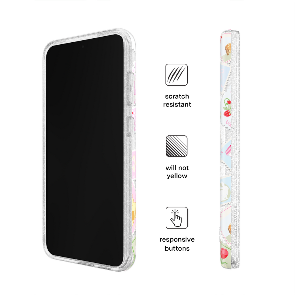 Spring Whimsy Stamps Glitter Samsung Case