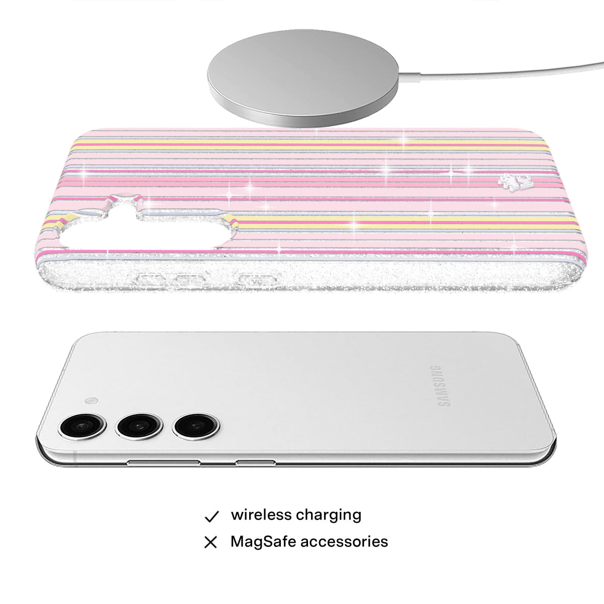 Sunkissed Stripes Glitter Samsung Case